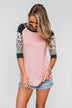 Ready For An Adventure Detail Top- Pink