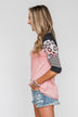 Ready For An Adventure Detail Top- Pink