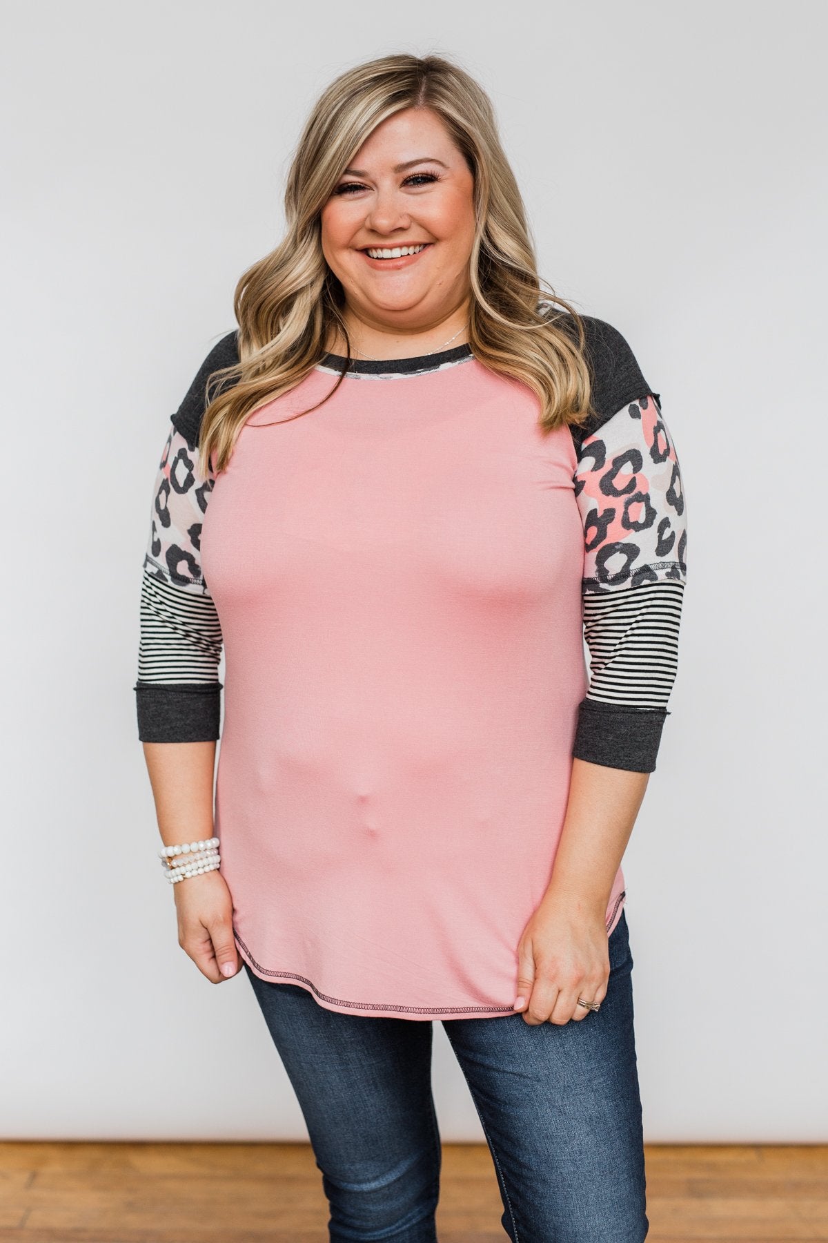 Ready For An Adventure Detail Top- Pink
