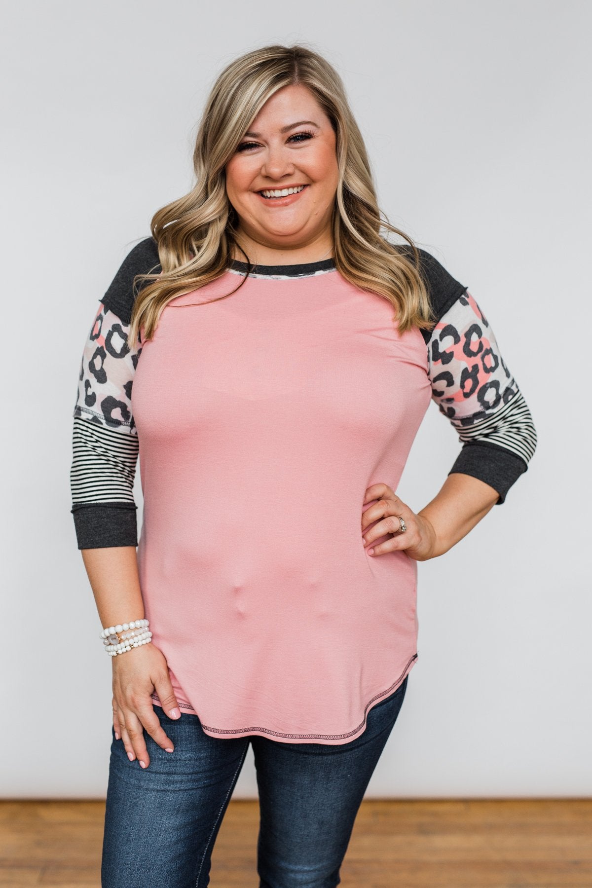 Ready For An Adventure Detail Top- Pink