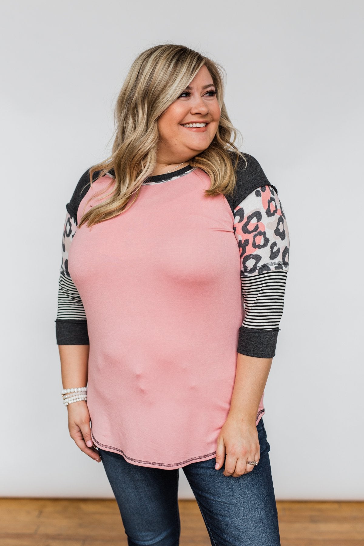 Ready For An Adventure Detail Top- Pink