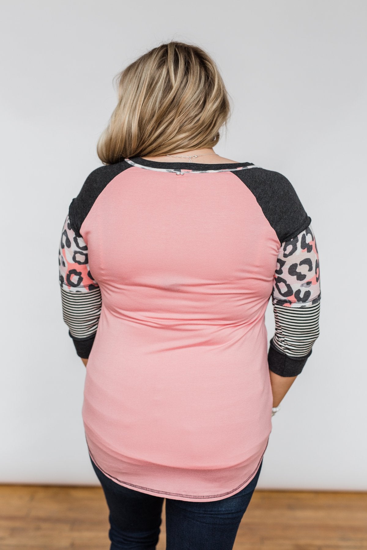 Ready For An Adventure Detail Top- Pink