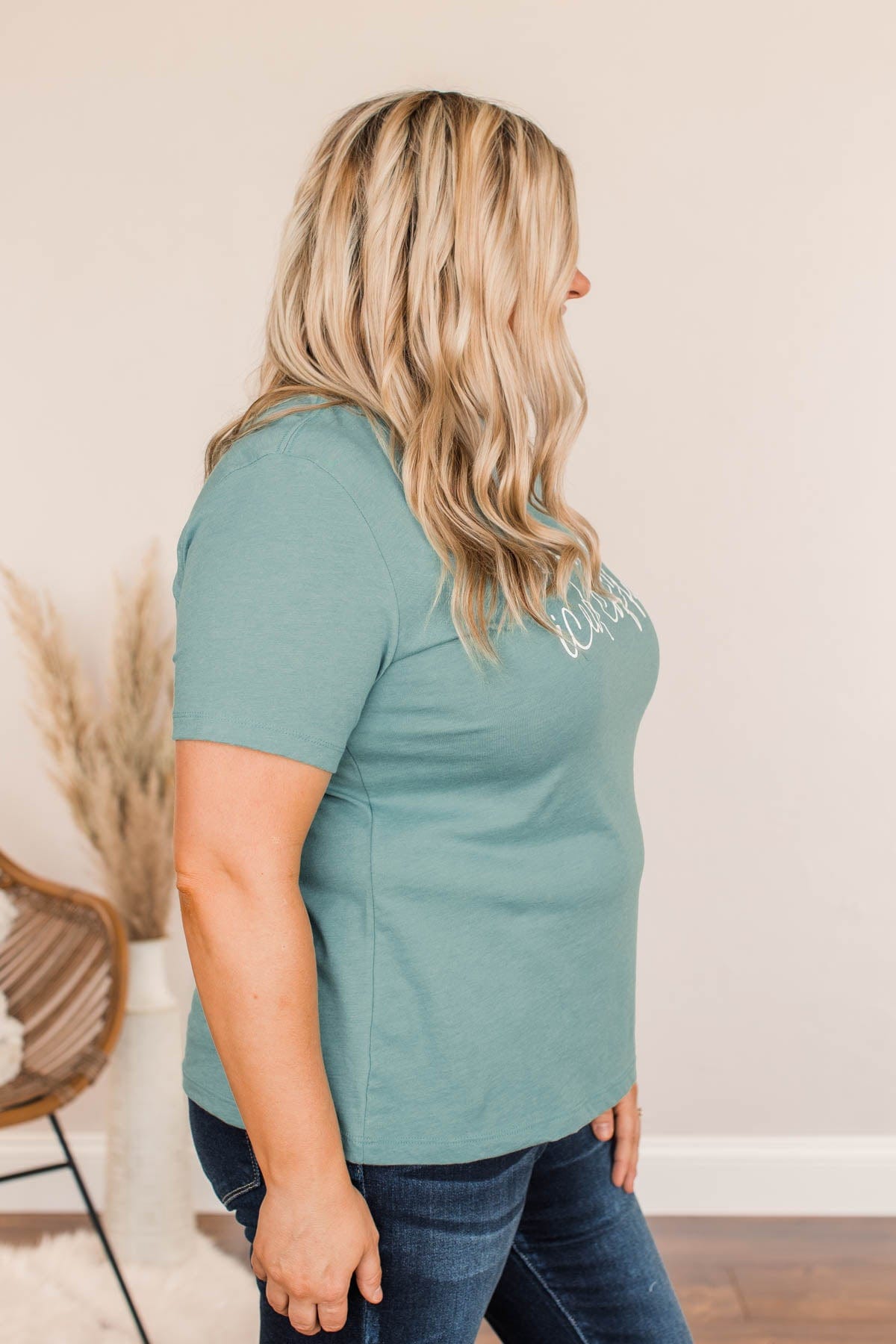 "Bring Me An Iced Coffee" Graphic Tee- Teal