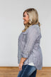 Let Me Adore You Button Down Top- Blue