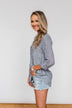 Let Me Adore You Button Down Top- Blue