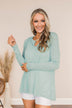 Thank Me Later Ribbed Knit Top- Aqua