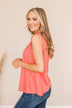 Devoted Darling Knit Tank Top- Coral