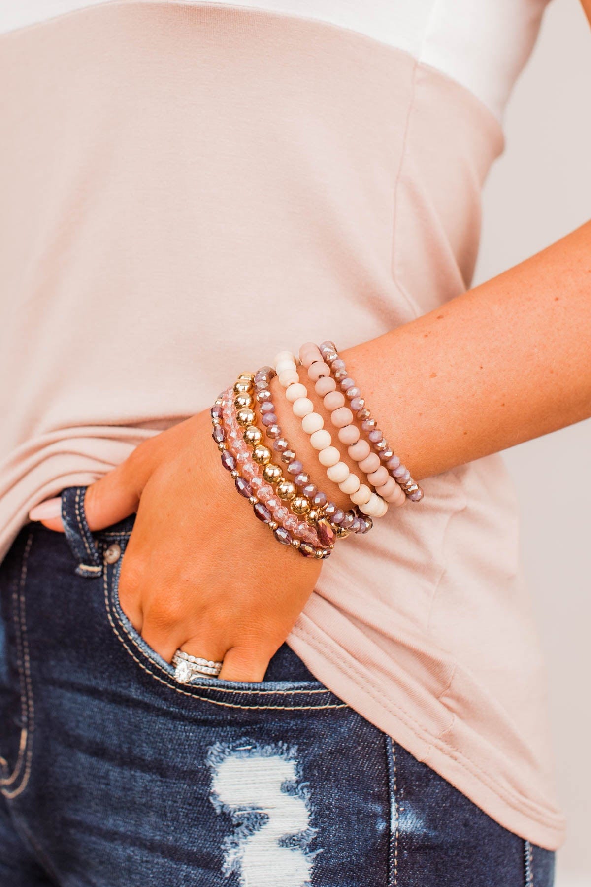 Path Of Love Bracelet Set- Lavender