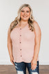 A Day To Remember V-Neck Tank Top- Dusty Peach