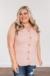 A Day To Remember V-Neck Tank Top- Dusty Peach