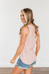 A Day To Remember V-Neck Tank Top- Dusty Peach