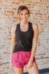 High Tide Athleisure Shorts- Berry
