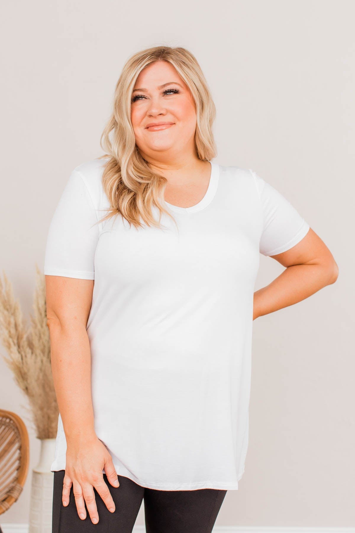 Never Gonna Stop Short Sleeve Top- White