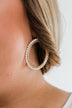 Pearl Hoop Earrings- Gold