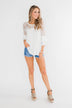 Right Beside Me Lace & Ruffles Top- Ivory