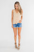 Everyday Button Tie Tank Top- Dusty Yellow
