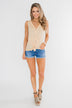 Everyday Button Tie Tank Top- Dusty Yellow