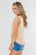 Everyday Button Tie Tank Top- Dusty Yellow