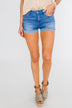 Celebrity Pink Shorts- 70's Blue Wash