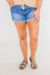 Celebrity Pink Shorts- 70's Blue Wash