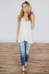 Cherished Moment Ivory Lace Tank Top