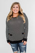 So Much In Common Striped Pocket Top- Black