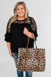 Carry-All Reversible Tote- Leopard Print & Brown
