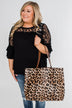 Carry-All Reversible Tote- Leopard Print & Brown