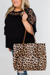 Carry-All Reversible Tote- Leopard Print & Brown