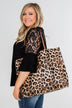Carry-All Reversible Tote- Leopard Print & Brown