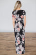 You're The One I Want Floral Maxi Dress - Black