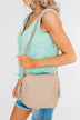 Side Zipper & Tassel Purse- Light Beige