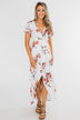 Promise To Keep Hi-Low Floral Maxi Dress- Ivory