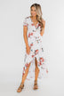 Promise To Keep Hi-Low Floral Maxi Dress- Ivory