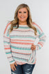 Horizon Views Striped Dolman Sleeve Top- Multi-Colored