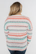 Horizon Views Striped Dolman Sleeve Top- Multi-Colored