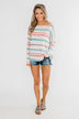 Horizon Views Striped Dolman Sleeve Top- Multi-Colored