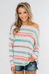Horizon Views Striped Dolman Sleeve Top- Multi-Colored