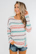 Horizon Views Striped Dolman Sleeve Top- Multi-Colored
