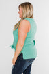 Meant To Be Mine Button Tank Top- Mint Blue