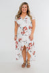 Promise To Keep Hi-Low Floral Maxi Dress- Ivory