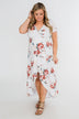 Promise To Keep Hi-Low Floral Maxi Dress- Ivory
