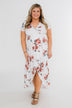 Promise To Keep Hi-Low Floral Maxi Dress- Ivory