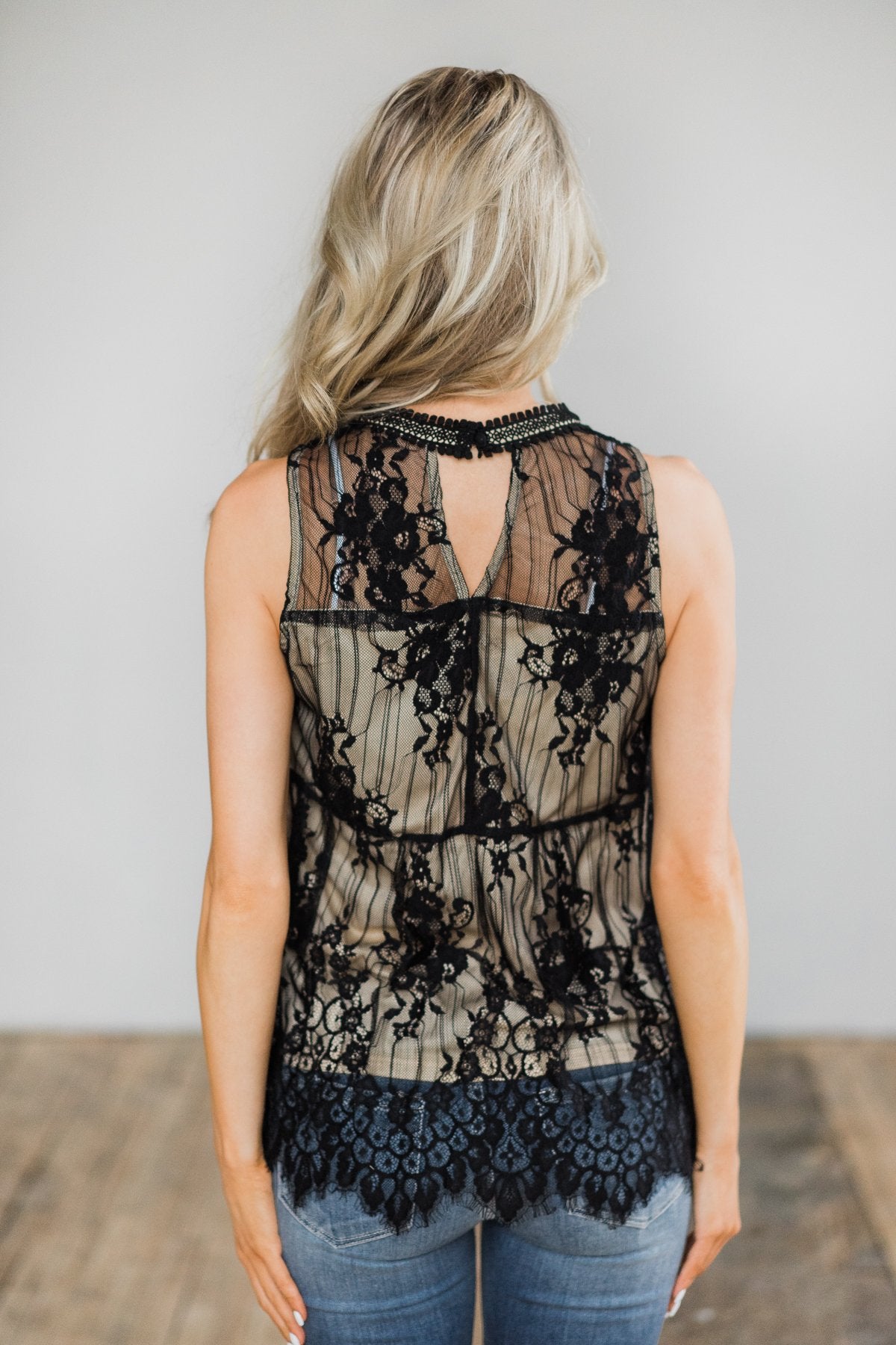 Love's On My Mind Top - Black Lace