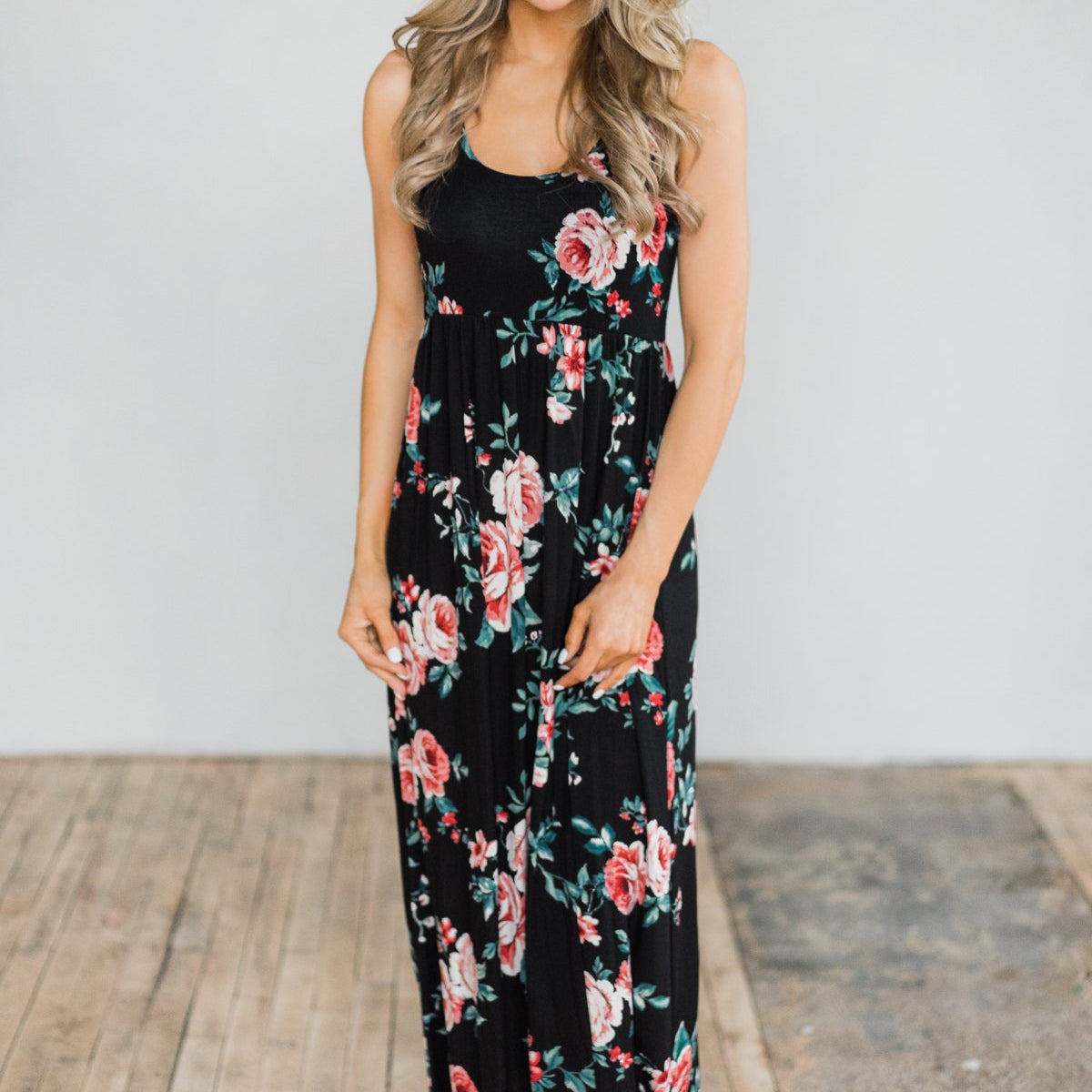 Midnight Dances Black Floral Maxi Dress – The Pulse Boutique