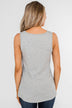 Give it More Glam Pocket Tank- Heather Grey