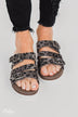 Very G Wild Side Leopard Sandals- Grey