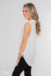 Taking Chances Collar Tank Top- White