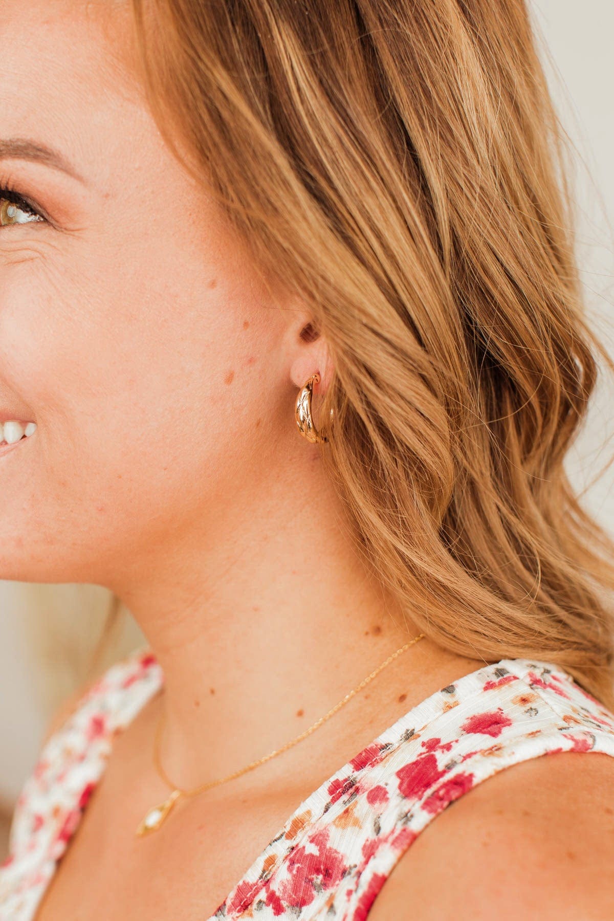 Whole New Perspective Hoop Earrings- Gold