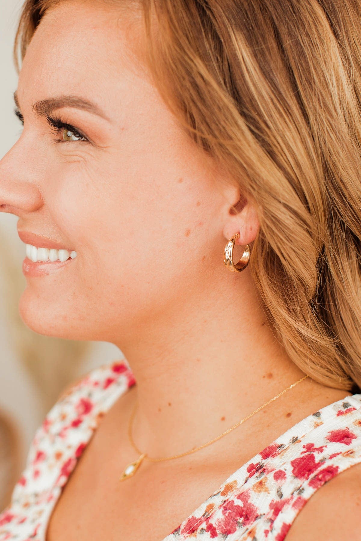 Whole New Perspective Hoop Earrings- Gold